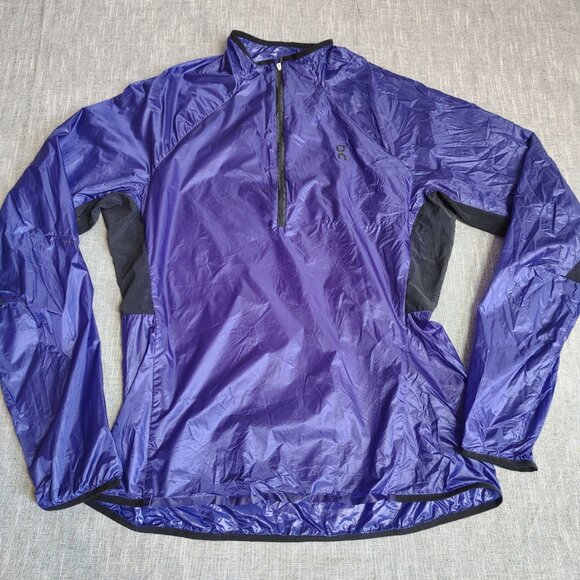 On Running Zero Jacket Womens Size Medium Purple Black Waterproof Windbreaker - Picture 2 of 11